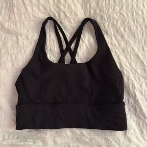 Ribbed Black Lululemon Sports Bras